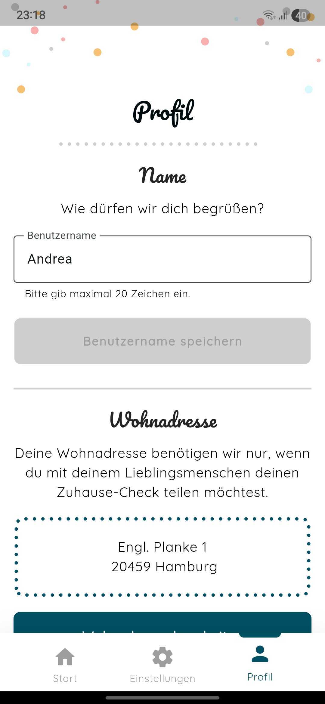 elderli Screenshot - Profil
