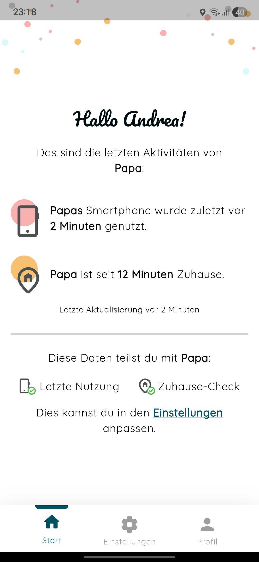 elderli Screenshot - Start